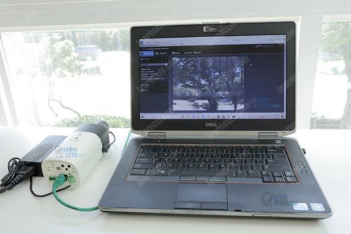 How to connect CCTV camera to laptop with internet