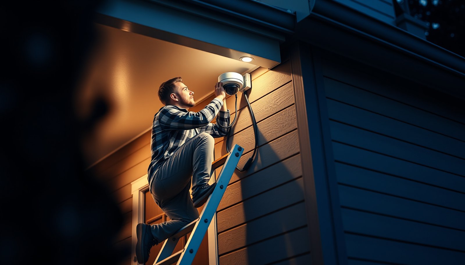Step-by-step setup of a CCTV camera for home security installation