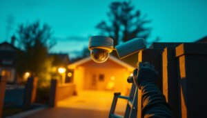 Step-by-step guide for installing a CCTV camera at a gate for security.