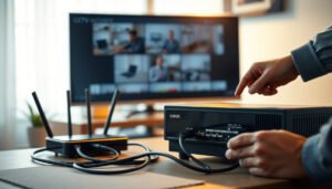 Step-by-step setup process for a CCTV NVR system, including connections and configuration.