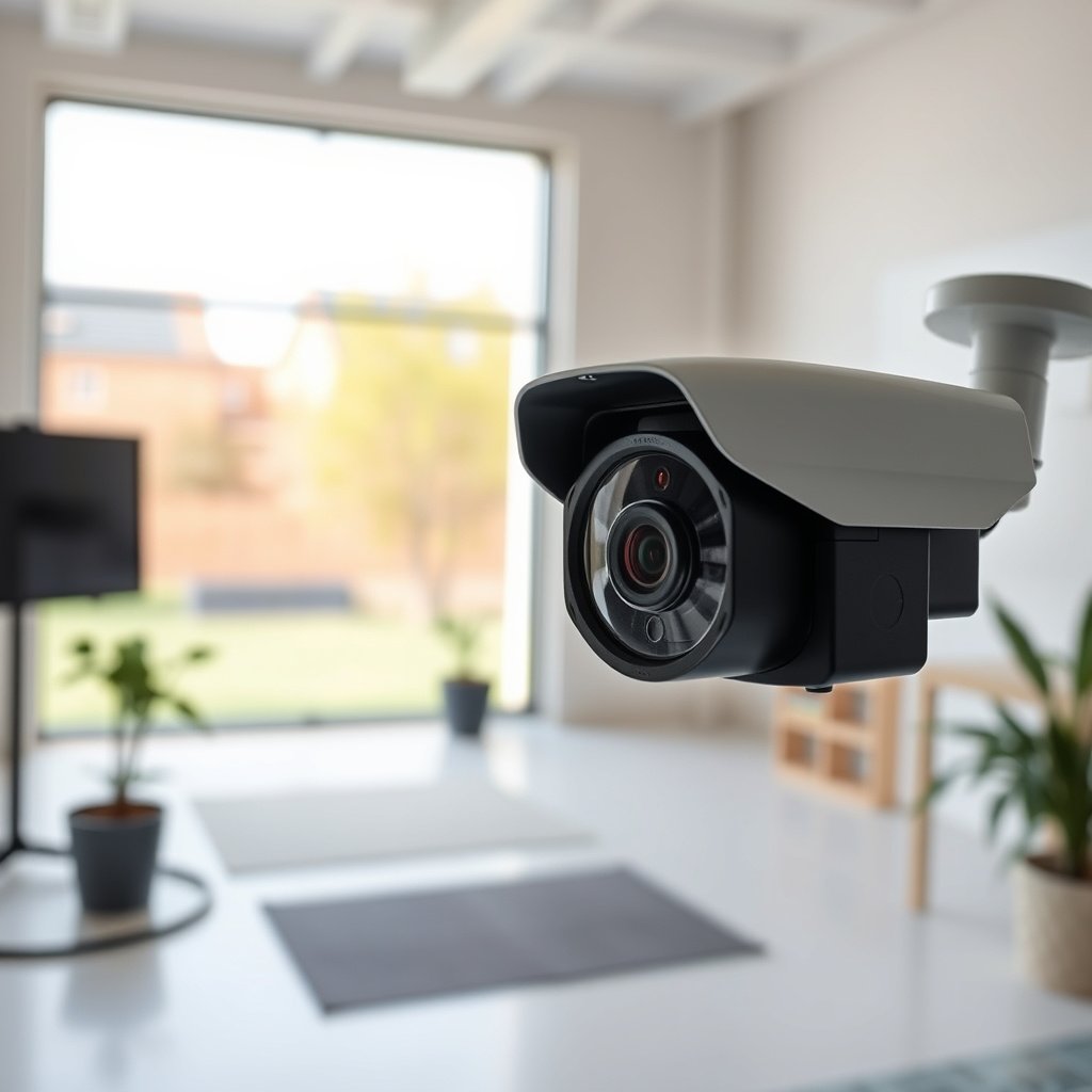 Image showing the comparison of a CCTV camera setup with NVR and app for motion detection.