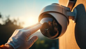 Step-by-step guide on how to clean a CCTV camera lens effectively.