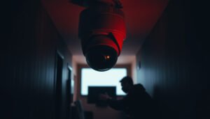 A CCTV camera with motion detection settings displayed on a screen, illustrating how to enable the feature.