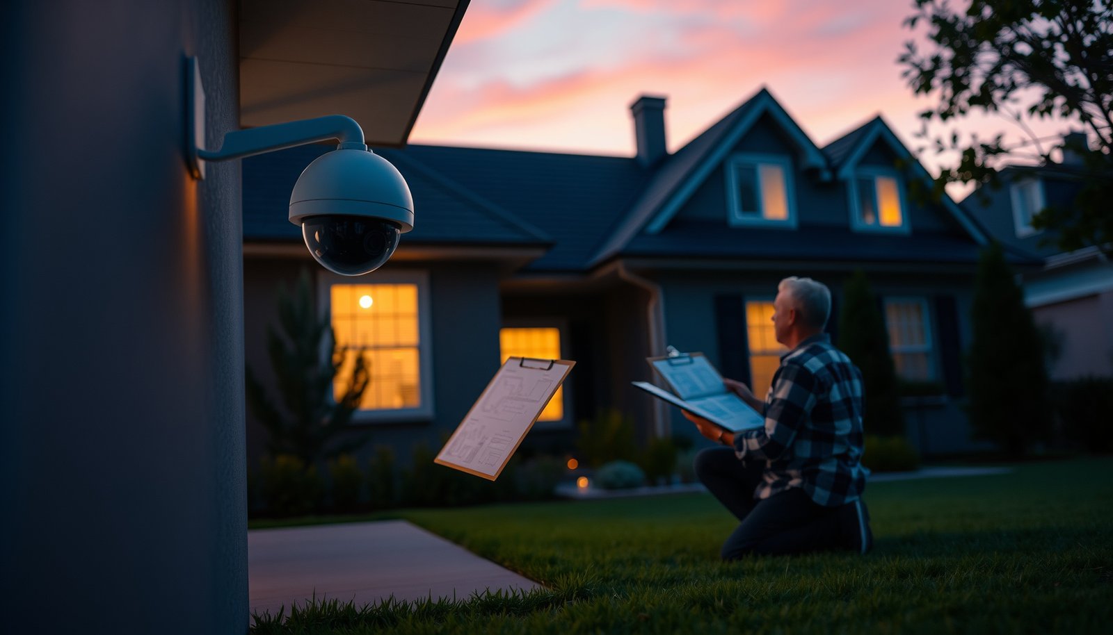 A diagram illustrating how to properly plan a CCTV system for home security.