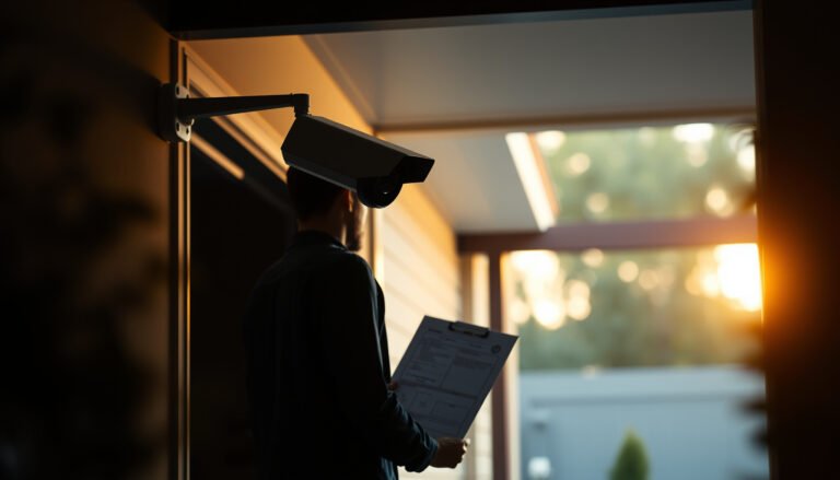 Step-by-step guide for planning a CCTV system for home security with visuals.
