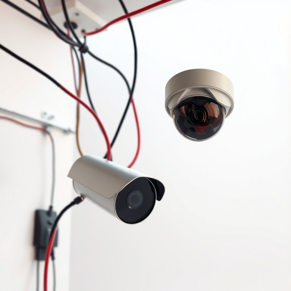 A checklist and tools for planning and ensuring safety before wiring a CCTV camera.
