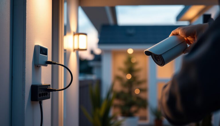 Illustration of steps to connect a PoE CCTV camera for complete setup guide.