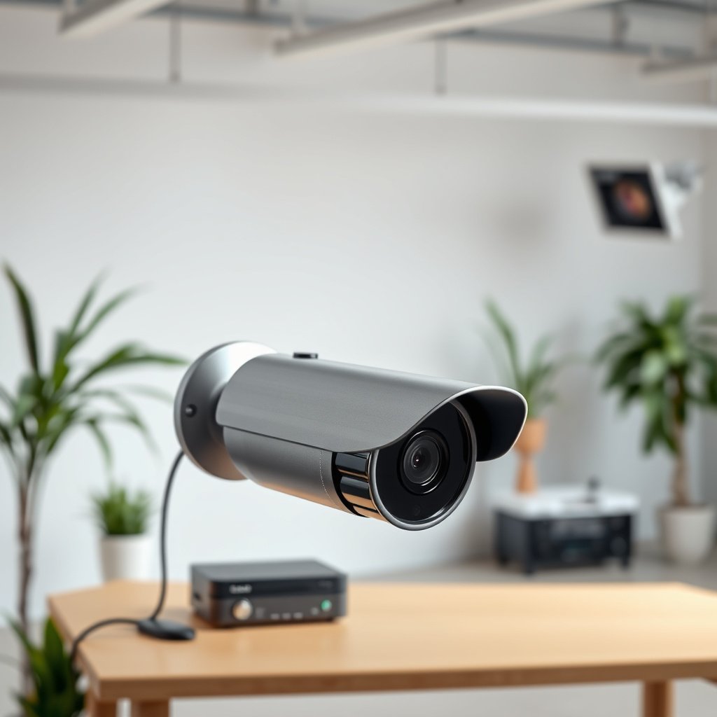 Illustration of PoE CCTV camera connection highlighting the impact of Power over Ethernet technology.