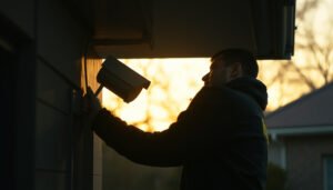 Illustration of the easiest way to secure a CCTV camera with quick steps.